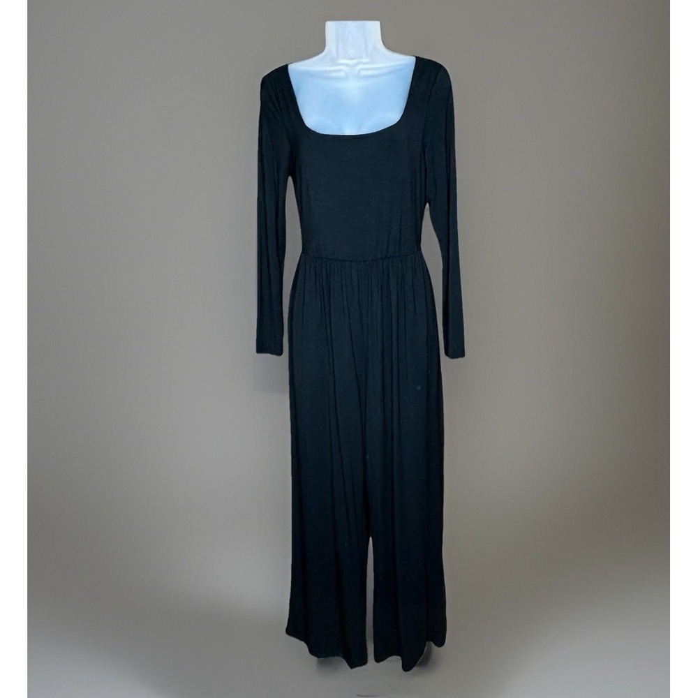 Boho Whimsigoth Jumpsuit Women's S Black Wide Leg Palazzo Festival Witchy Fairy